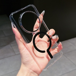 适用荣耀magic7手机壳新款问号磁吸magic7pro超薄透明硬壳荣耀300高级感荣耀300pro全包防摔保护套男女爆款