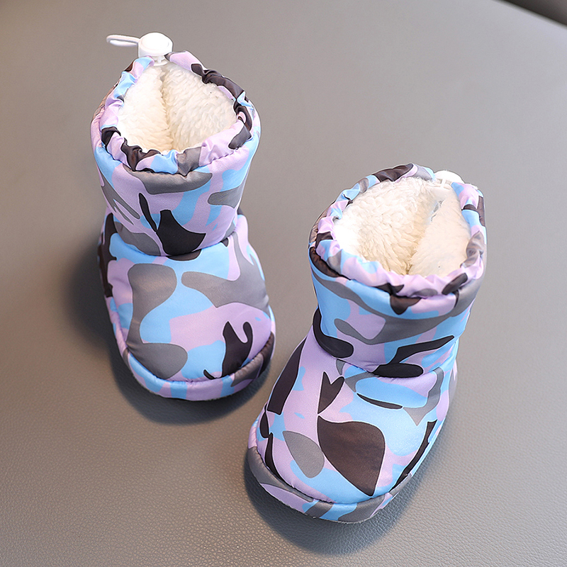 婴儿鞋冬加绒3一6月软底男女宝宝棉鞋一岁保暖脚套新生幼儿不掉鞋