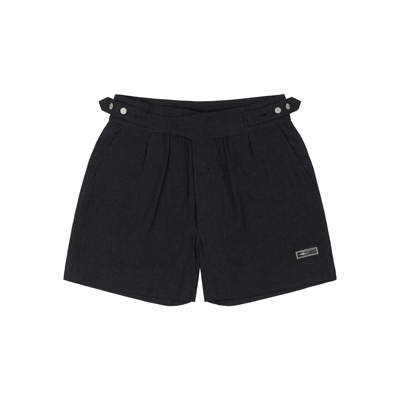 LANCER兰寺黑色廓尔格全棉短裤