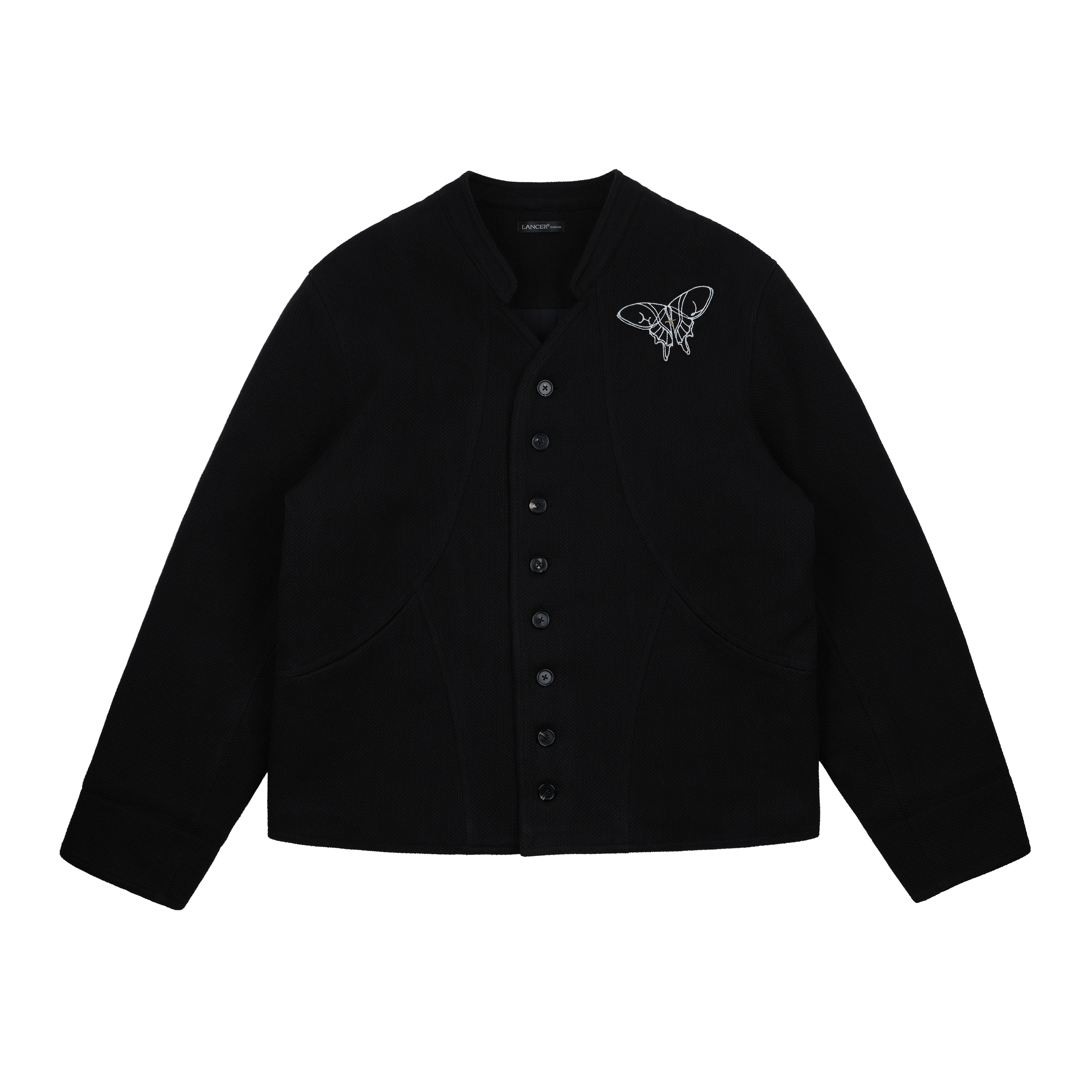 LANCER大燕蛾浮纹格子棉服