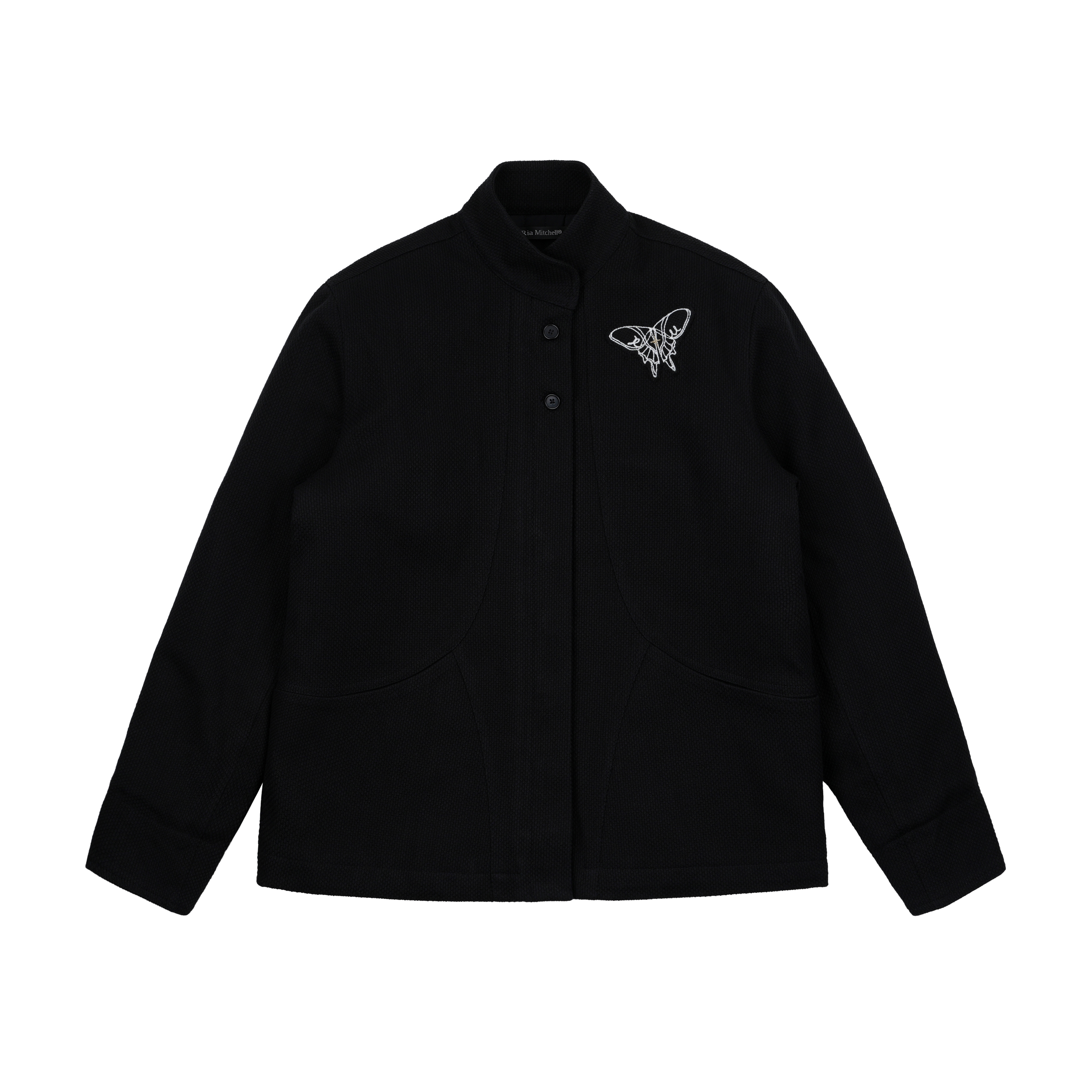 RiaMitchell铔刺绣宽松棉服夹克