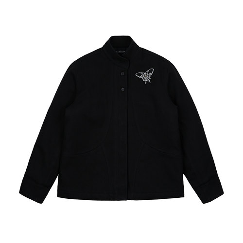 RiaMitchell铔刺绣宽松棉服夹克