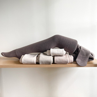 秋冬2000D平纹加绒加厚保暖显瘦灰色连裤 棉质哑光 袜女深灰打底裤