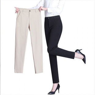 裤 女黑色小脚裤 大码 春秋韩版 职业休闲长裤 西装 中腰烟管工装 新款