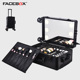 FACEBOX专业拉杆化妆箱带灯LED可调光大容量彩妆纹绣工具箱跟妆箱