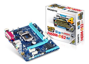 全新Gigabyte REV5.0办公台式 DS2 技嘉H61M 机电脑主板1155针DDR3