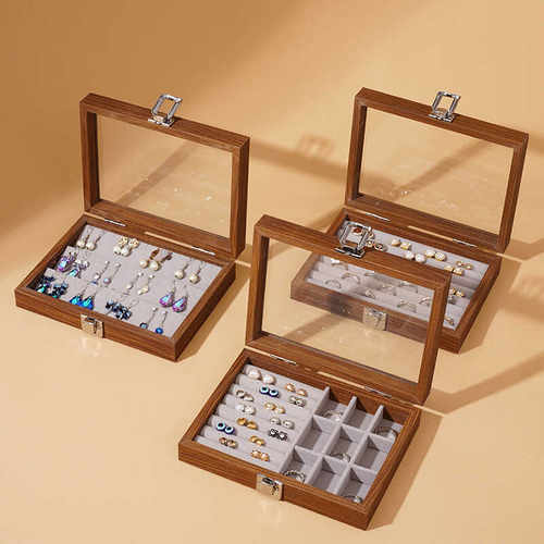 结婚礼物防尘欧式实木首饰盒戒指