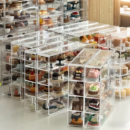 透明微缩食玩多层分格桌面收纳盒