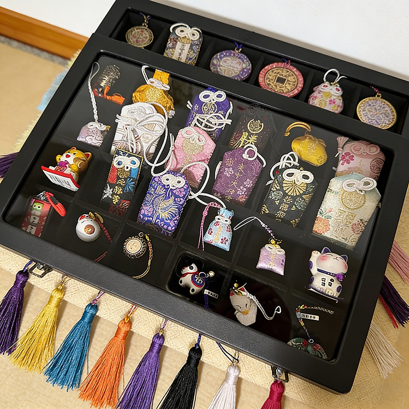 桌面摆放日式和风布艺挂件收纳盒分格整理盒创意小挂饰收纳展示盒,家居饰品,吊饰/挂饰,淘宝优惠券,粉丝福利购,淘宝优惠卷