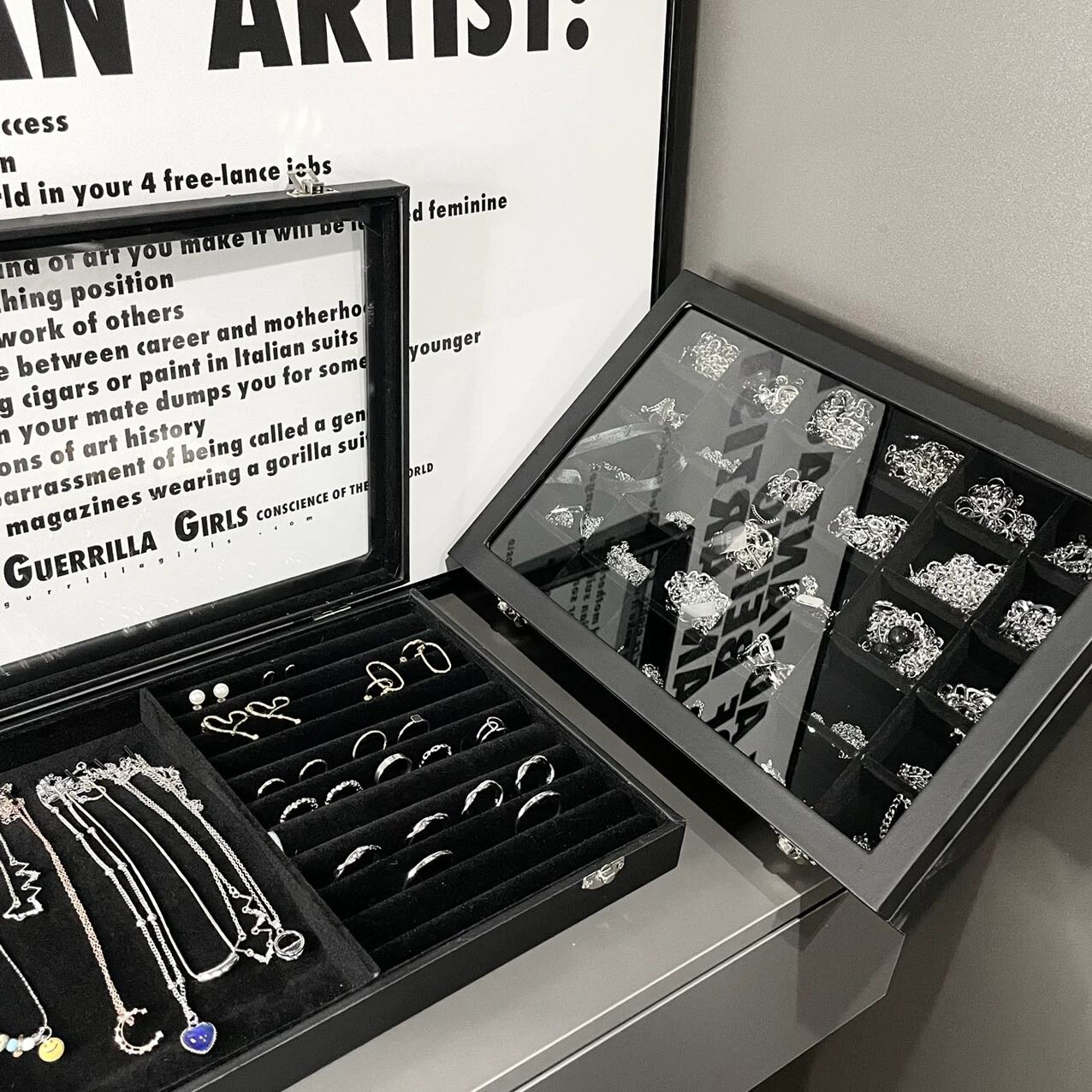 项链戒子收纳可透视多层方便取拿