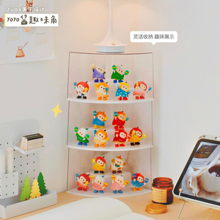 yoyo酱展示盒透明亚克力盲盒收纳展示架阶梯防尘罩手办摆件收纳盒