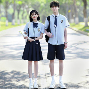 毕业班服初中生夏季学院风高中生六一诗歌朗诵比赛大合唱团演出服