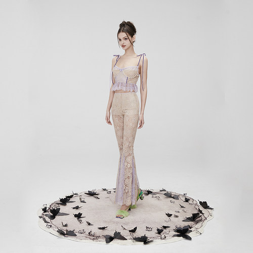 MildRate蕾丝拼接吊带胸衣