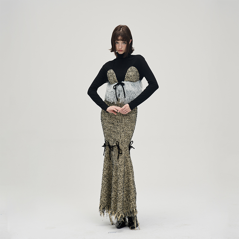 MildRate千金时髦吊带半裙套装