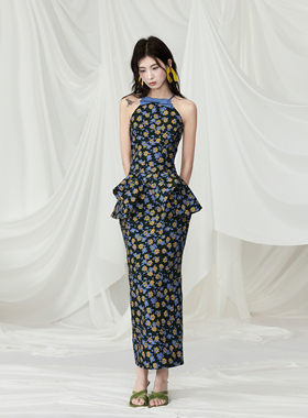 MildRate原创  “暮光花语”提花立裁连衣裙礼服裙