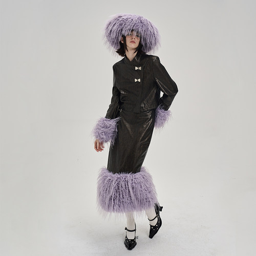 MildRatePU新中式外套+半裙套装