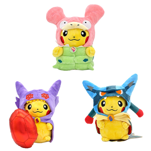 小精灵比卡超呆呆兽路卡利欧变装毛绒公仔玩具