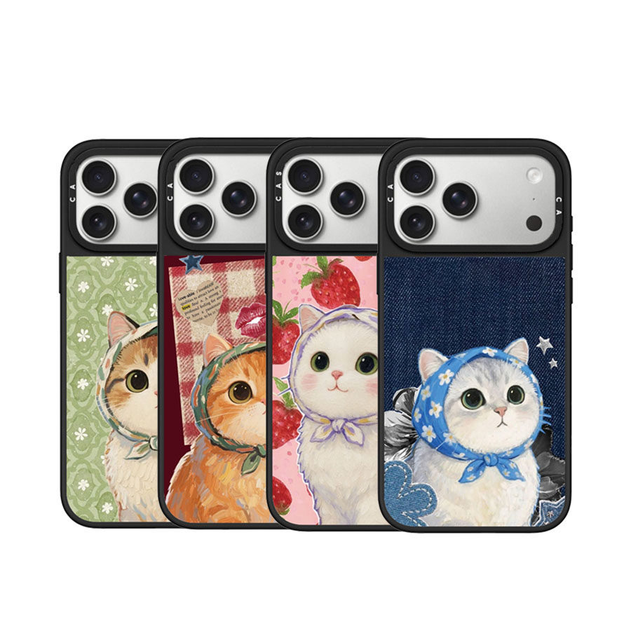 头巾可爱猫猫苹果17Pro手机壳适用iPhone16/15Pro