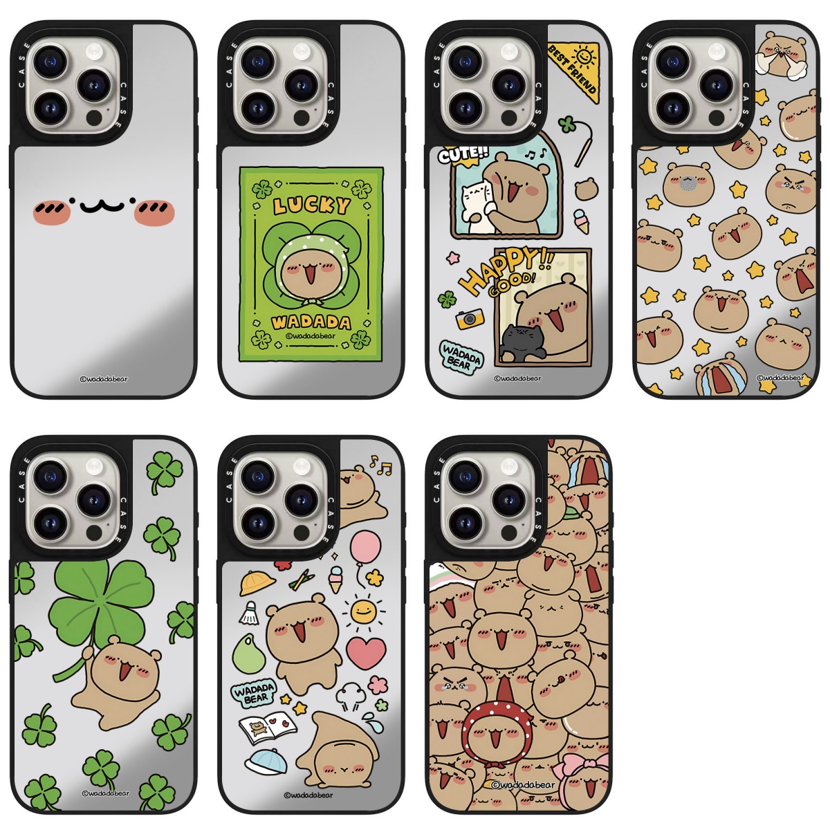 CASETi联名WadadaBear和田熊抱一下苹果16pro手机壳适用iPhone15pro14可爱12Promax亚克力磁吸防摔保护套