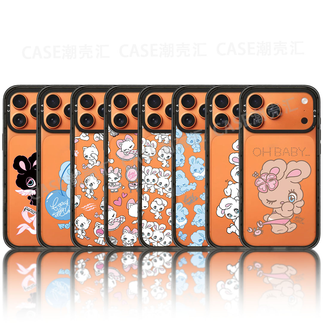 满屏小白猫爱心兔兔透明手机壳适用iphone17/16/15promax保护套苹果14plus防摔13/12磁吸Magsafe11