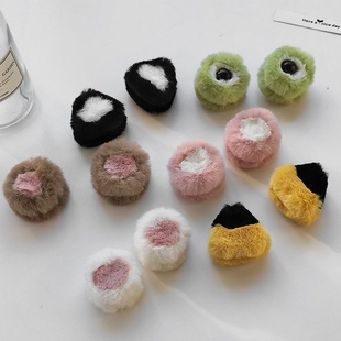 可爱毛绒小号夹子头饰外出百搭时尚抓夹卡通少女侧边发夹顶夹发卡