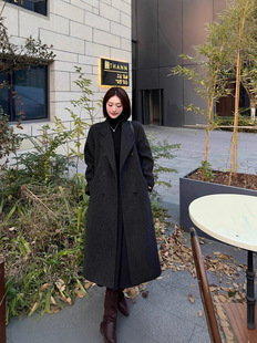 大优惠2025秋冬新款双面绒大衣女中长款厚款气质过膝毛呢外