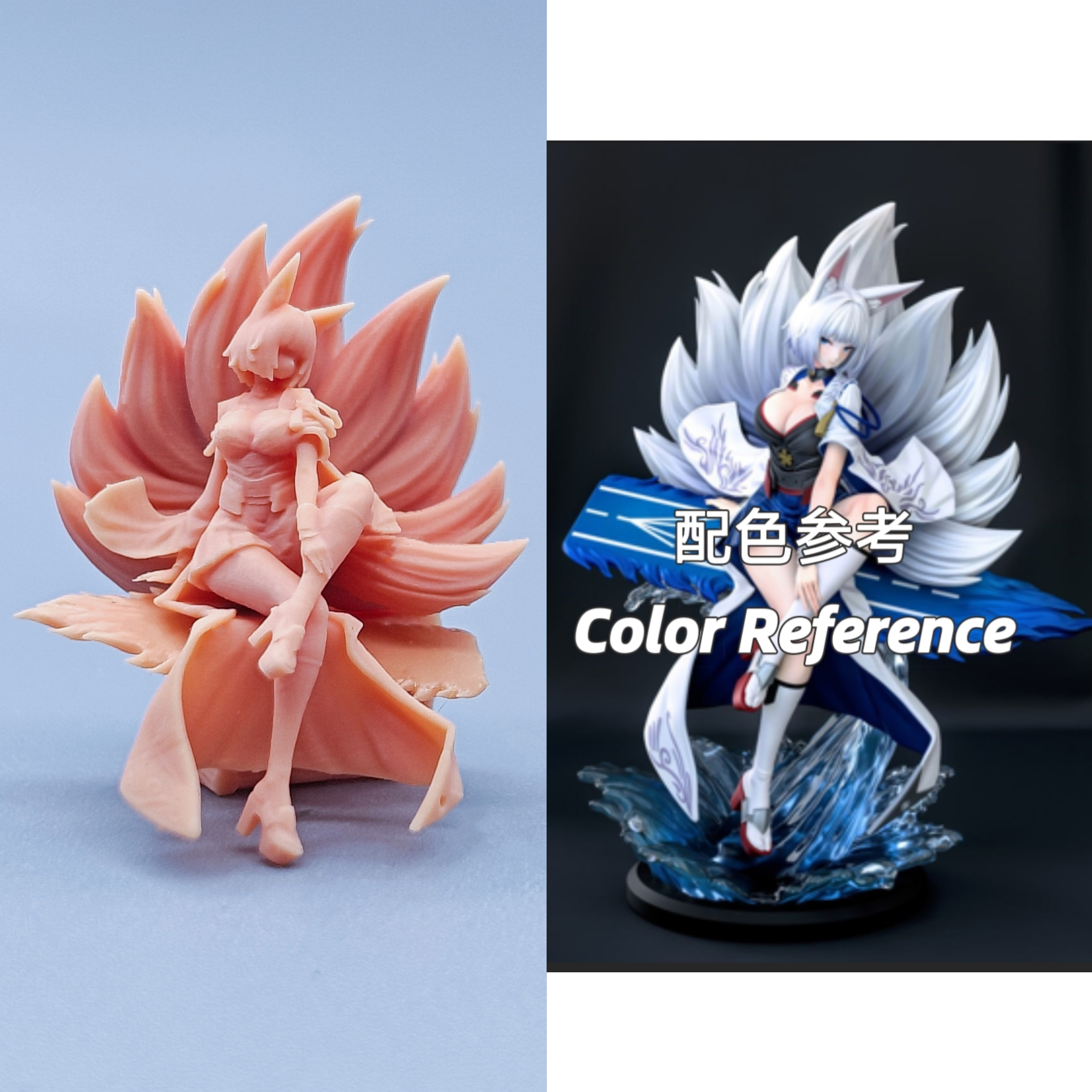 【嗯哼模型】现货1:64人偶1:43微缩白模 碧蓝航线加贺 C526