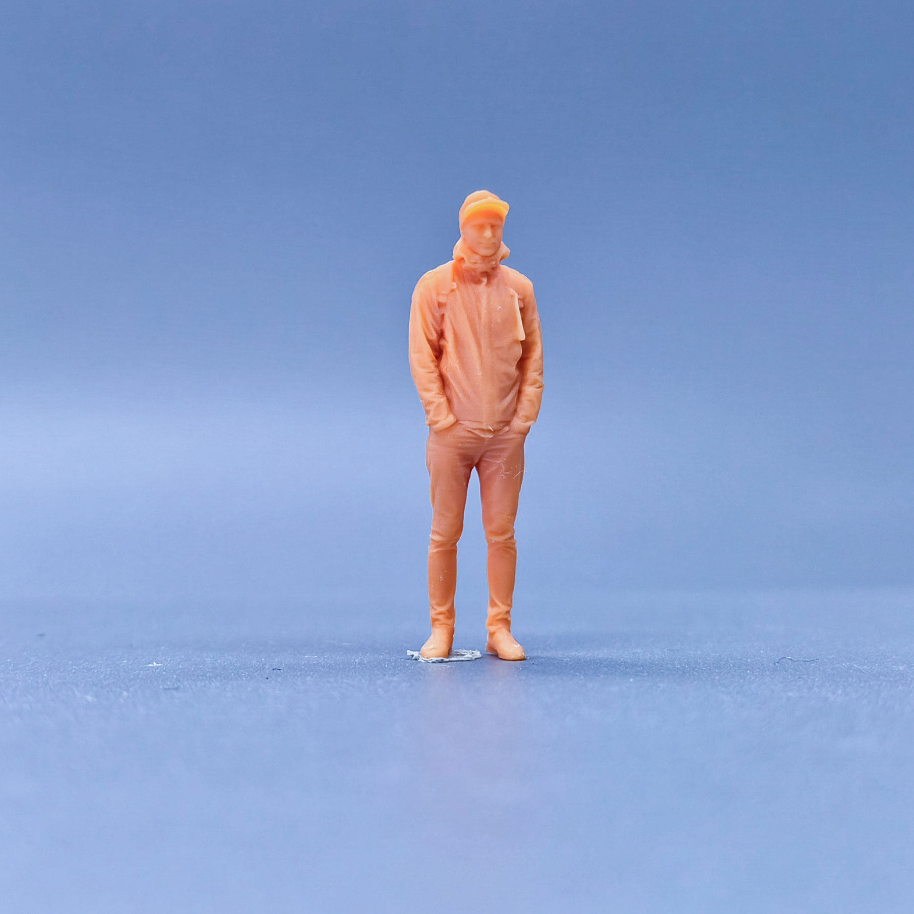 SuperGe1/64白模人偶围巾背包驴友男直接上色S622