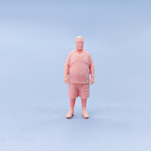 【嗯哼模型】现货1:64人偶1:43微缩白模 站姿大金链老板 D133