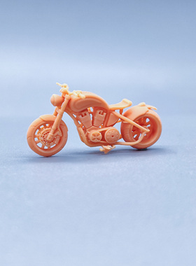 【嗯哼模型】1:64人偶1:43微缩白模 哈雷摩托车动漫版 V604