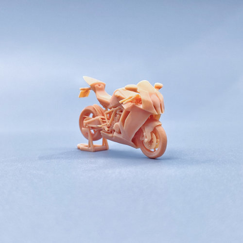 嗯哼模型白模摩托车ktm
