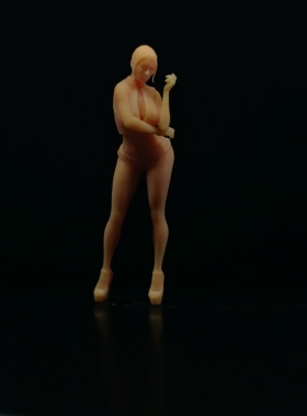 SuperGe1/64白模人偶站姿性感女素模直接上色T401
