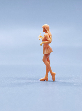 【嗯哼模型】SuperGe1:64人偶1:43微缩白模拿眼镜走姿JK女生S845