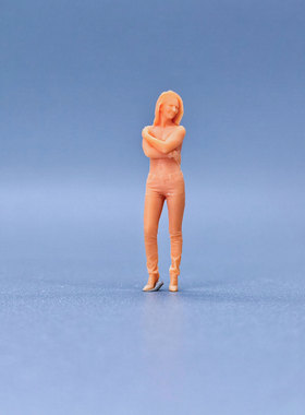 SuperGe1/64白模人偶捂住不让看女孩素模直接上色S828