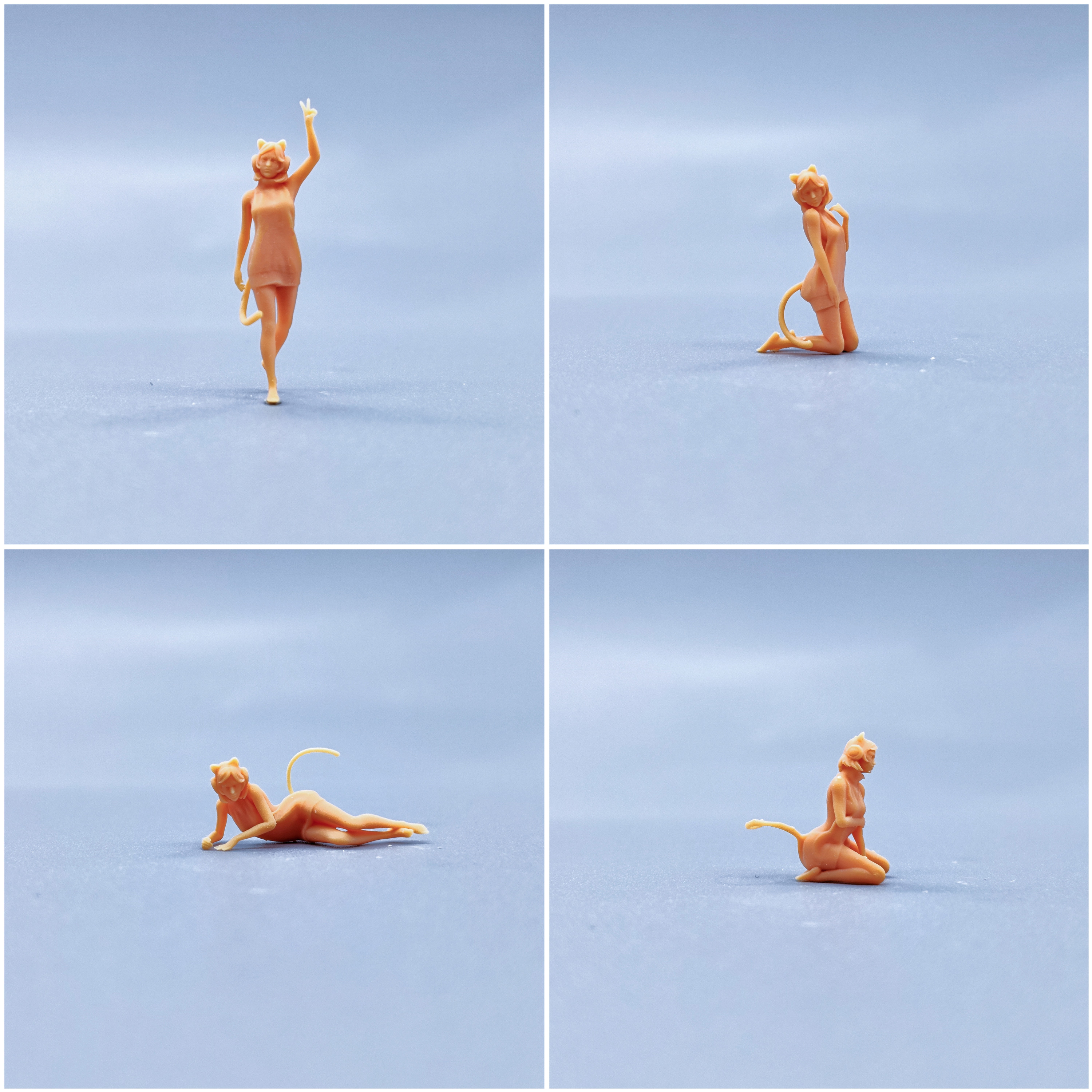 164人偶143白模猫耳露背女孩