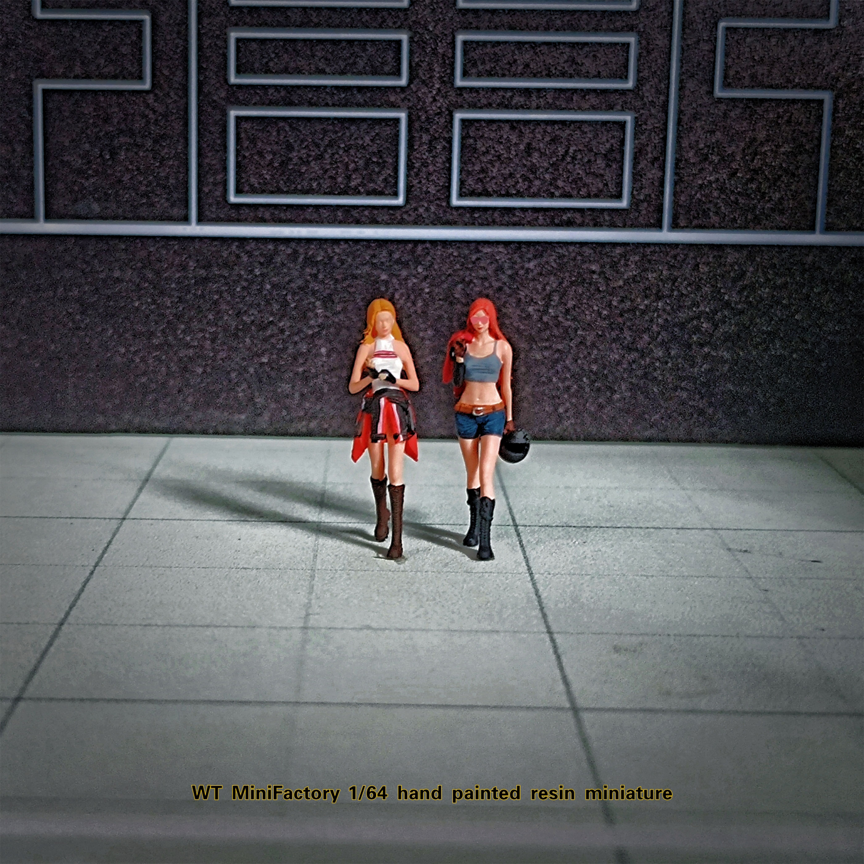 WT  1/64 女骑姐妹 二人组 预定，不含模型车车微缩收藏摆设