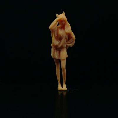 猫耳耳机可爱女生素模直接上色