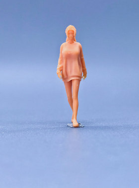 SuperGe1/64白模人偶Oversize包臀卫衣行走女孩素模直接上色S930