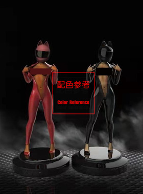 SuperGe1/64白模人偶戴头盔的女骑士写实人物直接上色  S307