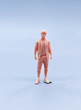 【嗯哼模型】现货1:64人偶1:43微缩白模  撸起袖子的小伙子 C124