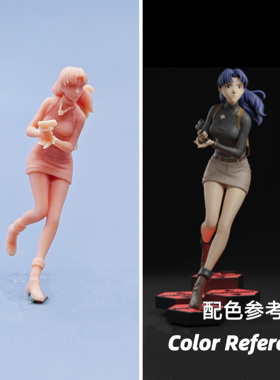 【嗯哼模型】现货1:64人偶1:43微缩白模  福音战士葛城美里 C734