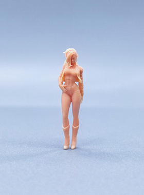 【嗯哼模型】1:64人偶1:43微缩白模性感 便服18号 V801 V802