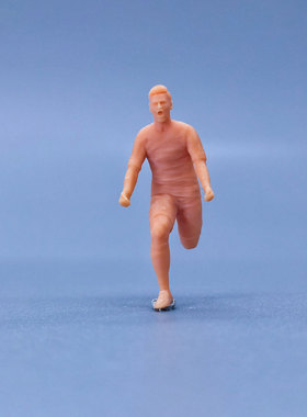 SuperGe1/64白模人偶足球运动员梅西欢呼素模直接上色S242