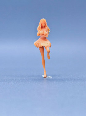 SuperGe1/64白模人偶长腿大裙长发女素模直接上色S817