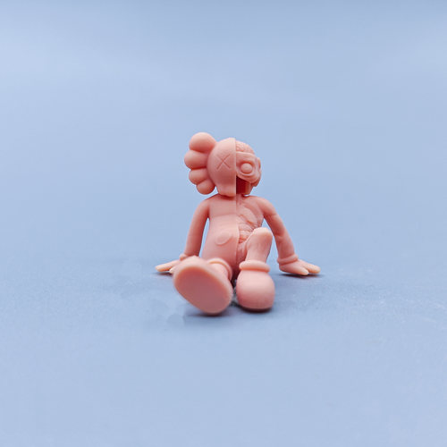 【嗯哼模型】现货1:64人偶1:43微缩白模 坐地板半剖公仔 C926