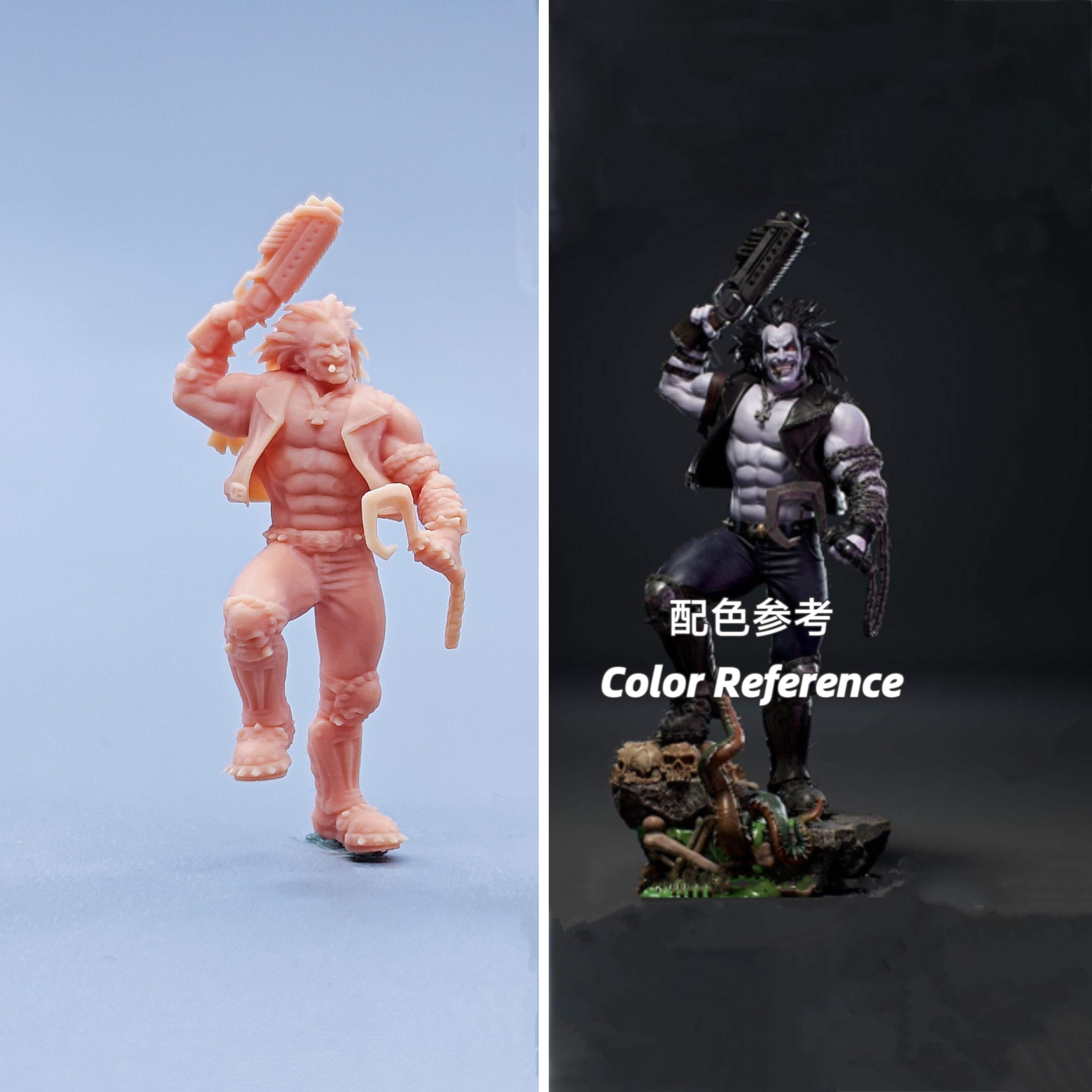 【嗯哼模型】现货1:64人偶1:43微缩白模 暴狼罗伯 C706