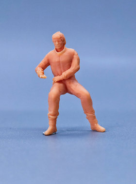 SuperGe1/64霹雳游侠-Michael_Knight_坐姿素模直接上色S047