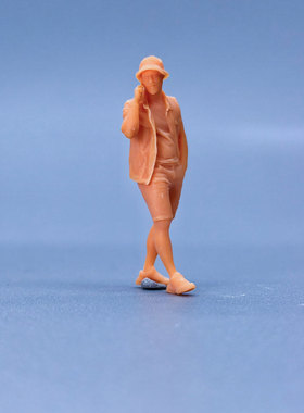 SuperGe1/64白模人偶渔夫帽男Call兄弟素模直接上色T209