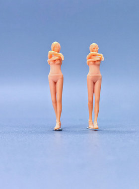 SuperGe1/64白模人偶脱衣换装女郎写实人物直接上色S719