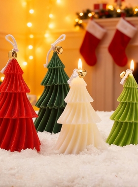 圣诞节装饰品小摆件 家居桌面圣诞树姓迷你圣诞节香氛礼物蜡烛